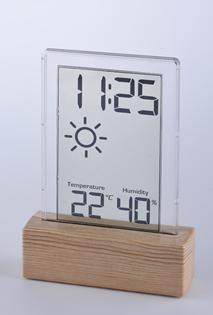Weather Forecast Clock woody base
